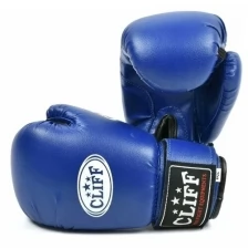 Перчатки боксерские CLIFF CLUB PVC, синий, 12 (oz)